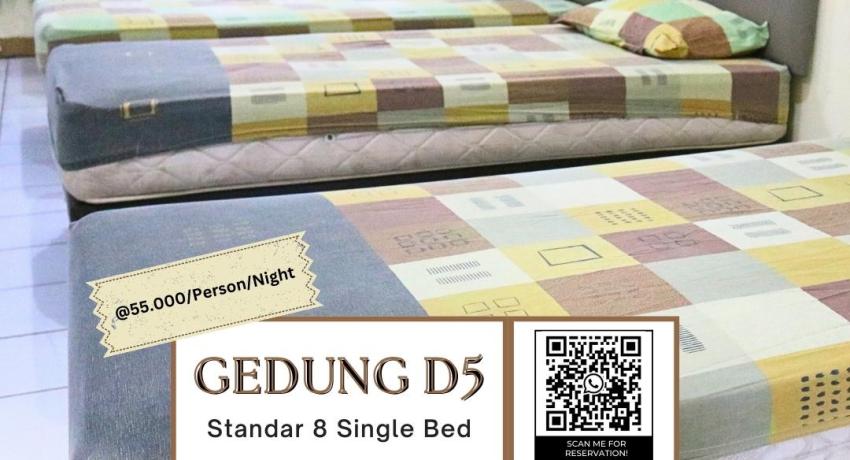 Ekonomi 8 Single Bed - Gedung D5 ( Harga @55.000/Person/Bed/Night )
